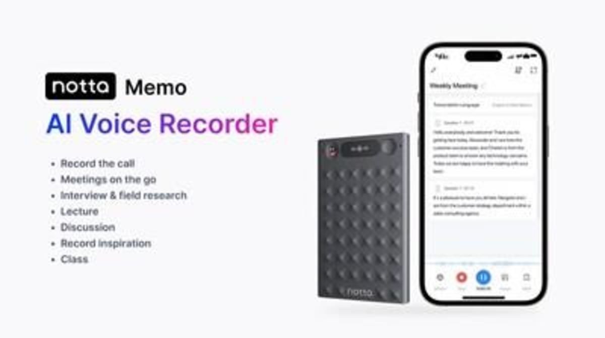 Inovao no Mercado de Tecnologia: Notta Lana Gravador de Voz Inteligente