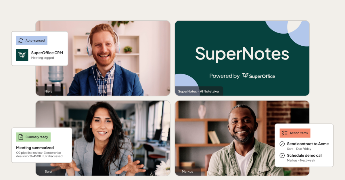 SuperOffice Lan�a SuperNotes: Um Assistente de IA para Gerenciar Reuni�es